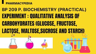 EXPERIMENT  Qualitative analysis of carbohydrates Glucose Fructose Lactose Maltose Sucrose [upl. by Studley]