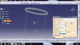 SPLINEHELIXSPIRALSURFACE CATIA V5 [upl. by Tallia491]