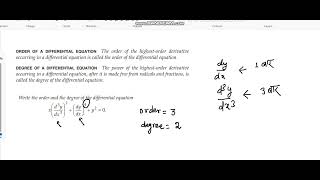 Order and degree of differential equation Lec1 [upl. by Aniram]