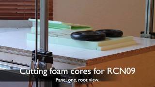 CNC foam cutting of wing cores for RCN09 DLG [upl. by Nerissa]