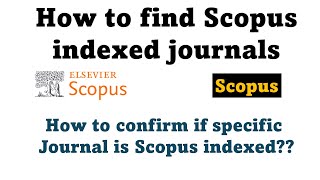 How to find Scopus indexed journals [upl. by Ellebanna216]