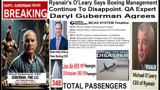 Ryanairs OLeary Says Boeing Management Continue To Disappoint QA Expert Daryl Guberman Agrees [upl. by Teresina860]