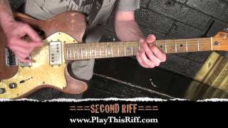 RED FANG PlayThisRiffcom guitar lesson for quotPrehistoric Dogquot [upl. by Naillil14]