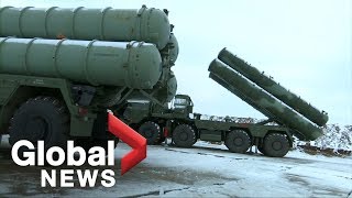 Russia deploys new S400 missile system in Crimea [upl. by Idaf320]