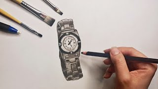 Creating a Watch with Pencil Professional Techniques and Details [upl. by Salokin312]