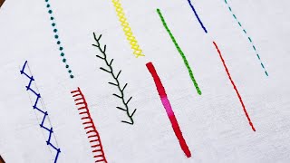 10 Basic Stitches  Hand Embroidery For Beginners [upl. by Terza912]