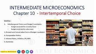 Intertemporal Choice Chapter 10  Intermediate Microeconomics by Varian [upl. by Hepsibah]