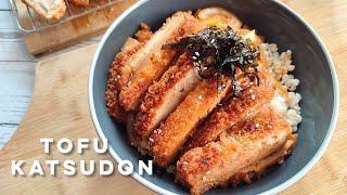 Tofu Katsudon Recipe  Vegan Katsudon [upl. by Nnayd703]