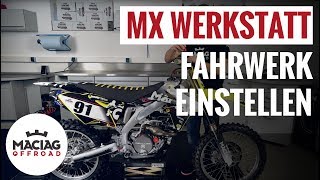 Motocross  Enduro Fahrwerk einstellen  Tutorial  Maciag Offroad MX Werkstatt [upl. by Woolson]