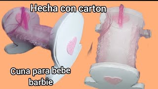 cuna para bebe barbie hecha de carton [upl. by Carmita325]