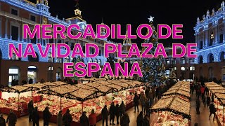 Mercadillo NAVIDEÑO de la PLAZA DE ESPAÑA20242025 4K Madrid [upl. by Abra702]