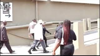 Teacher Mpamire Acting President Museveni as he tours NAKIVUBO MEMORIAL STADIUM BUILT BY HAM [upl. by Swart]