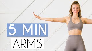 5 MIN TONED ARMS WORKOUT  No Equipment [upl. by Oloap351]