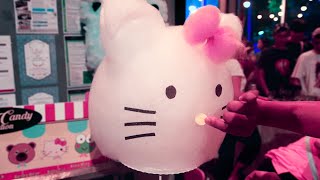 Hello Kitty Cotton Candy Art ハローキティ [upl. by Hanyaz625]