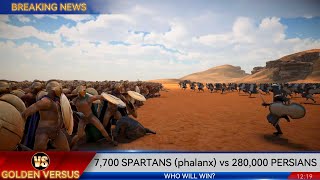 ↪ ¿WHO WILL WIN  7700 SPARTANS vs 280000 PERSIANS  EPIC BATTLE amp STRATEGY [upl. by Currie335]