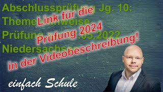 2024Link in Beschreibung Themenhinweise Abschlussprüfung 2022 Realschule Niedersachsen [upl. by Latnahs]