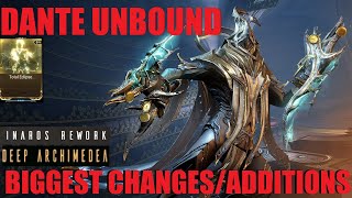 WARFRAME Top 10 Biggest ChangesAdditions In The DANTE UNBOUND Update [upl. by Arolf]