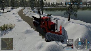 Oshkosh Plowing Snow In Yukon Valley VPlow 16X Map  Farming Simulator 22 [upl. by Yerfoeg]