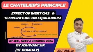 Le chateliers principle effect of inert gas and temperature on equilibrium [upl. by Chiaki679]