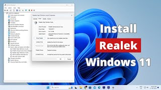 How to Install Realtek Audio Driver on Windows 11 [upl. by Mccourt]