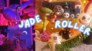 Jade Roller ASMR No Talking  Jade Roller on Camera Lens  Jade Rolling on Remote Jade Roller Mic [upl. by Zephan]