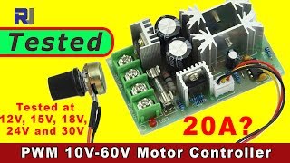 Review of 20A DC 1060V PWM Motor Speed Controller [upl. by Cesar859]