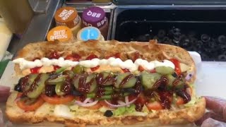 Only One Footlong Subway sandwich  pov Rush Pov work At subway Food lunch time [upl. by Elocim]