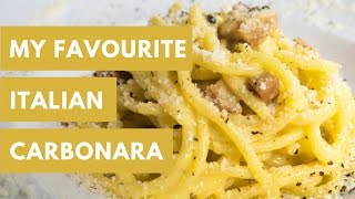 How to cook Traditional ITALIAN CARBONARA Locally Inspired in Rome [upl. by Poland593]