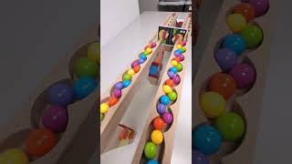 marble Run Race ASMR 163 Wooden Wave Course Colorful Marbles marblerun marblerunrace asmr [upl. by Kirwin]