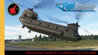 Miltech Simulations CH47D Chinook Cold Start Demo  Chinook  Wokka Wokka  Blade Slap [upl. by Ecirahs]