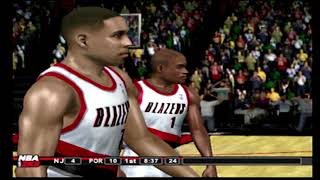 NBA 2K8 Blazers vs Nets [upl. by Oicelem309]