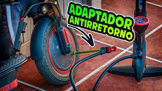 Adaptador metálico antirretorno para patinete eléctrico Xiaomi M365 💨 Inflar ruedas de forma cómoda [upl. by Ute136]