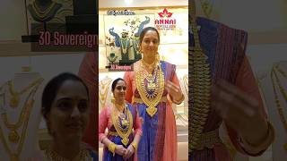 30 Sovereigns Wedding Necklace Haram 5 pieces Jewellery Set Annai Jewellers [upl. by Oika]