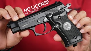 This is Blowback Air Gun  No License Required Beretta Mod 84 FS Co2 BB 177 cal air pistol [upl. by Gayla]