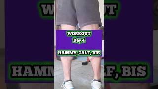 my WORKOUT split  Day 4 HAMMY CALF BIS training card in caption [upl. by Otaner18]