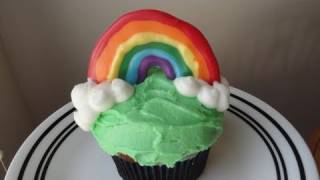 Decorating Cupcakes 34 Rainbow Cupcakes [upl. by Airtened]