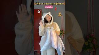 Cutest Bunny Nightsuit From Meesho🧸🍂 meeshohaul winternight nightsuithaul winterwear cutehaul [upl. by Henn]