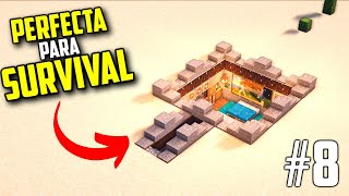 CASA para SURVIVAL MINECRAFT PEQUEÑA subterránea [upl. by Urina]