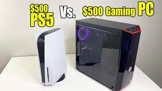 Comparing PS5 to 500 Gaming PC Built [upl. by Maisey22]