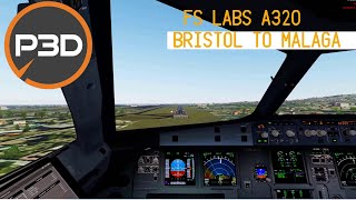 p3dv5 fslabs a320 easyJet Bristol To Malaga Part 2 of 2 [upl. by Cos]