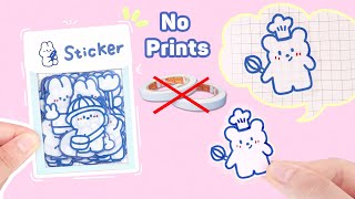 Quyensachnho Cách làm Sticker Trong Suốt  K Giấy  K băng KEO 2 mặt  DIY Clear Sticker [upl. by Balthasar483]