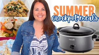 3 EASY Summer CROCK POT Meals to Beat the Heat  Slow Cooker Dinners [upl. by Ahsiym]