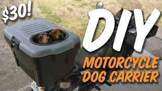 HOMEMADE MOTORCYCLE DOG CARRIER UNDER 30 [upl. by Elehcim]