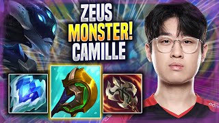 ZEUS IS A MONSTER WITH CAMILLE  T1 Zeus Plays Camille TOP vs Jax  Season 2022 [upl. by Aynnek]