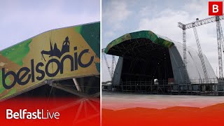 Belsonic site set up as countdown is on to festival [upl. by Dominica]