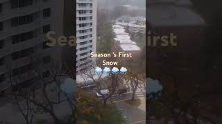 Seasons First Snow 🌨️🌨️🌨️ BaltimoreMDUSA🇺🇸 snow youtubeshorts nature shorts [upl. by Esorrebma]