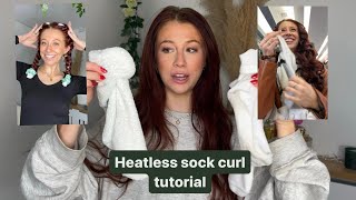 Highly requested VIRAL Sock curls tutorial✨ [upl. by Fantasia]