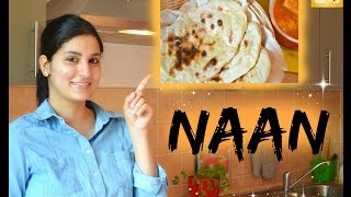 NAAN  Indisches Brot  Fladenbrot aus der Pfanne  indisch Kochen [upl. by Aihcsrop]