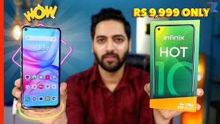 Infinix HOT 10  Unboxing amp Hands On 🔥 6GB128GB  Helio G70  5200 mAh  678quot Display Rs9999😲😲 [upl. by Garv]