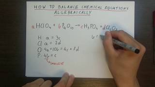 How to balance chemical equations algebraically [upl. by Avid]